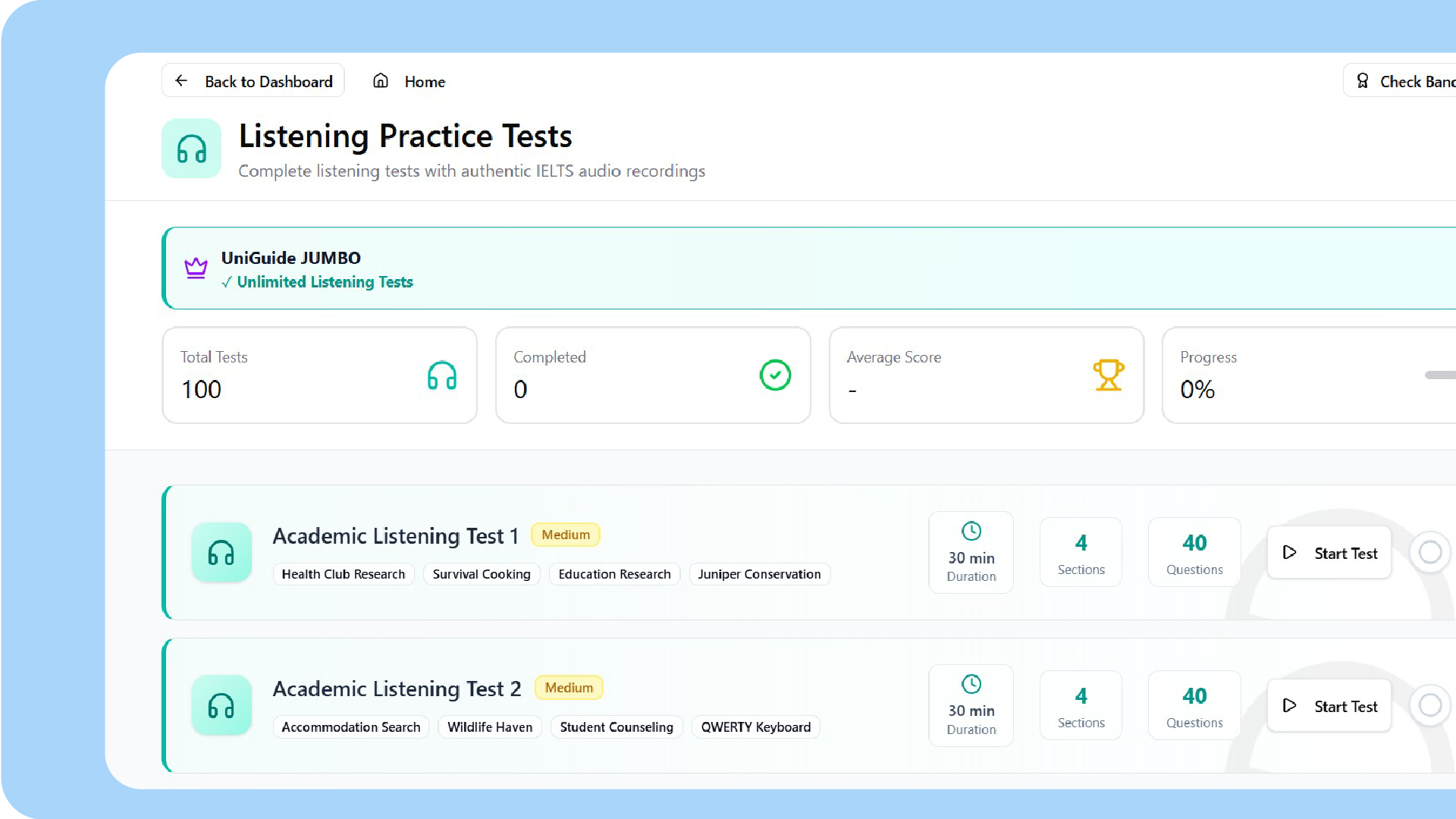 Free online IELTS Listening practice tests